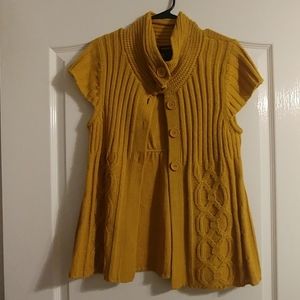 Yellow cardigan